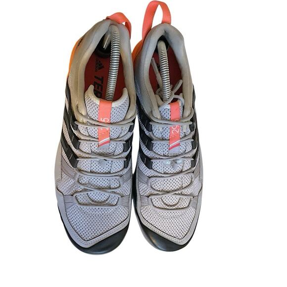 Adidas Terrex Trail Shoes Women's Gray Black Orange OrthoLite Hiking Grip Sz 10 - Picture 4 of 10
